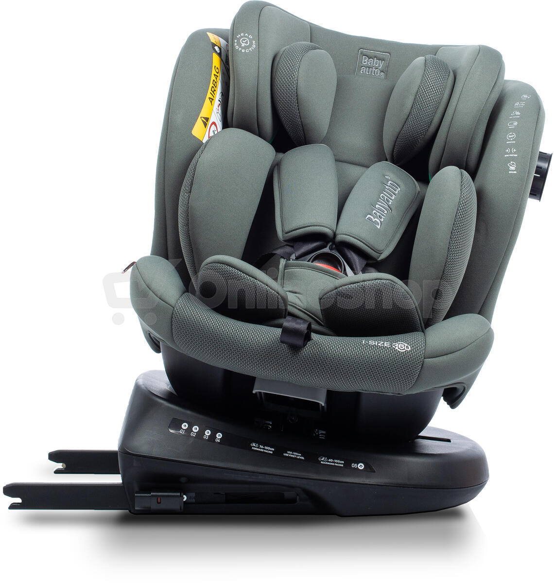 Babyauto VALORA i-Fix i-Size 360° 40-150 autosedačka, PINE GREEN