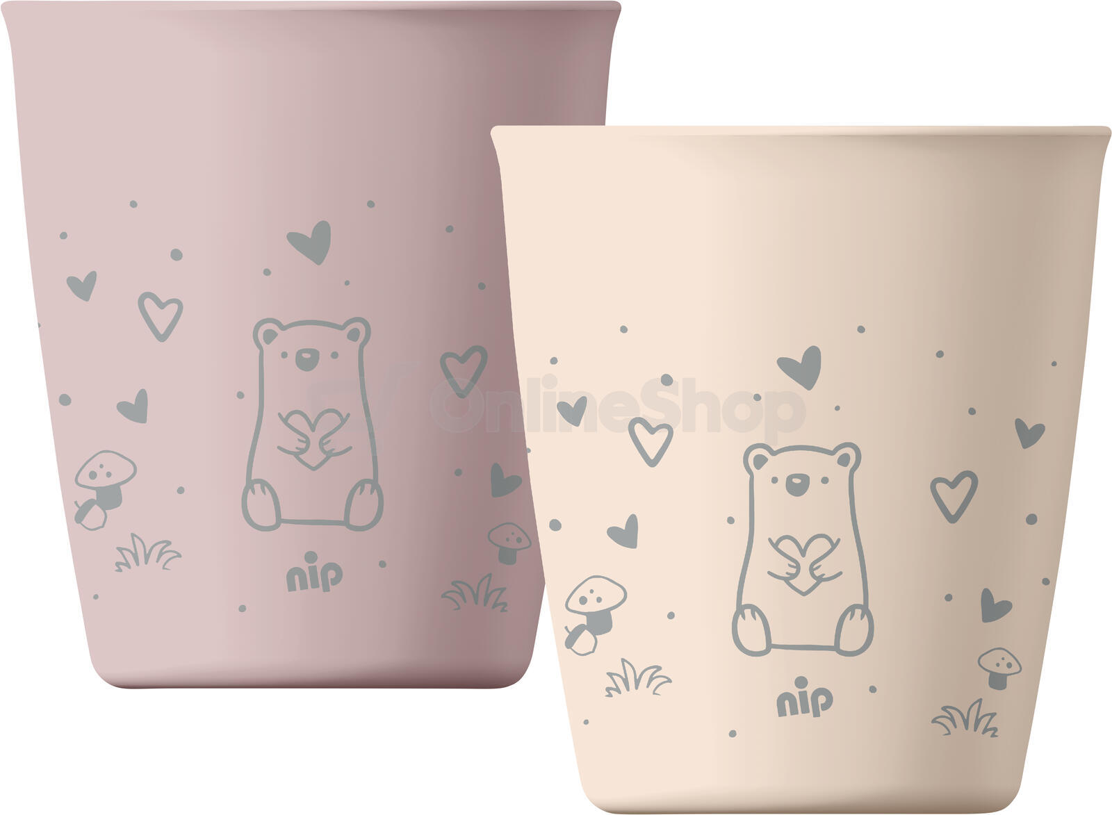 NIP PREMIUM line kalíšek, 12m+, 2ks, pink