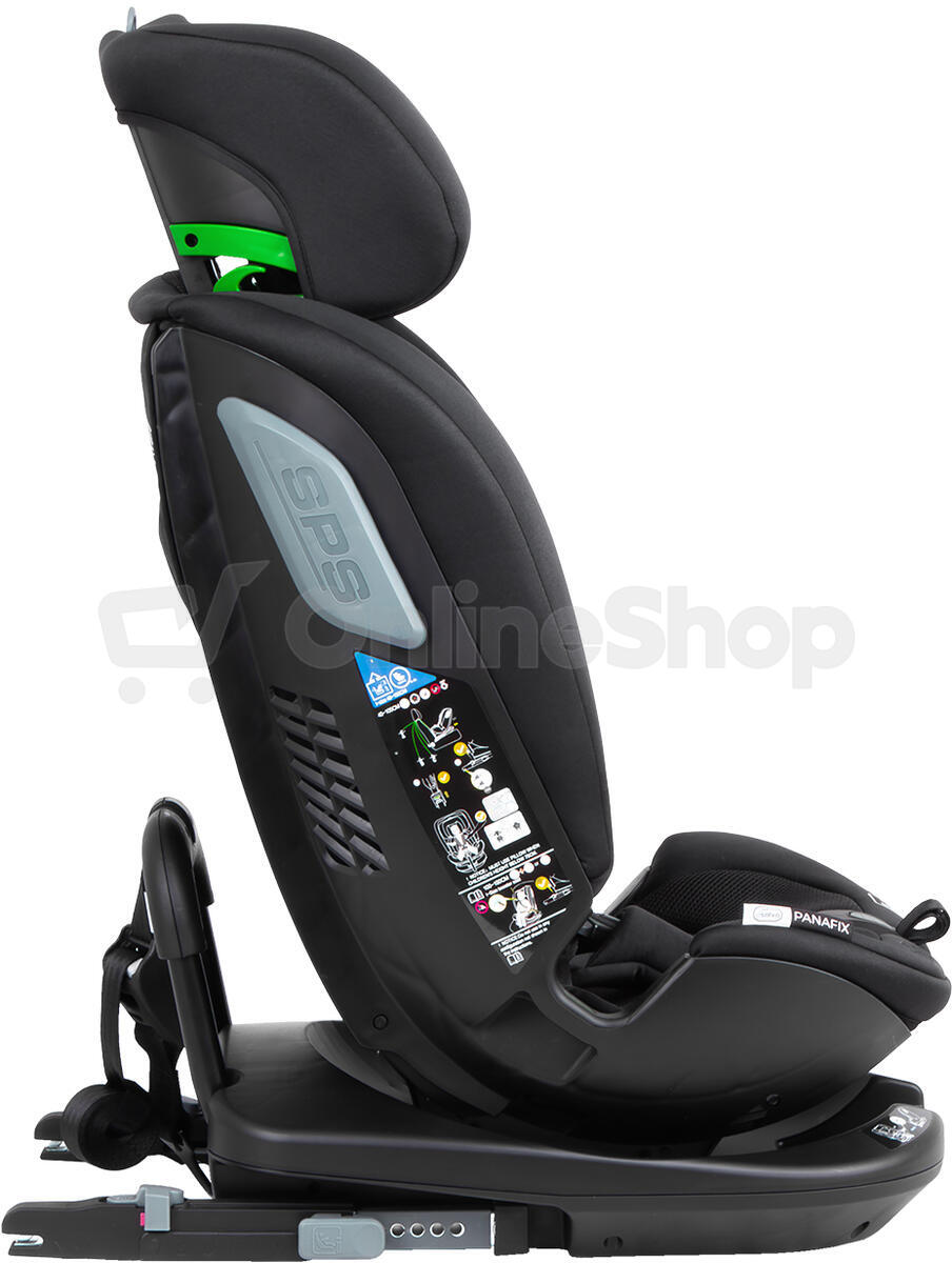 Asalvo PANAFIX autosedačka 40-150 cm, otočná, isofix+TopTether, black