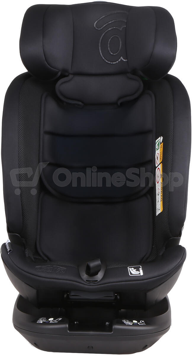 Asalvo PANAFIX autosedačka 40-150 cm, otočná, isofix+TopTether, black