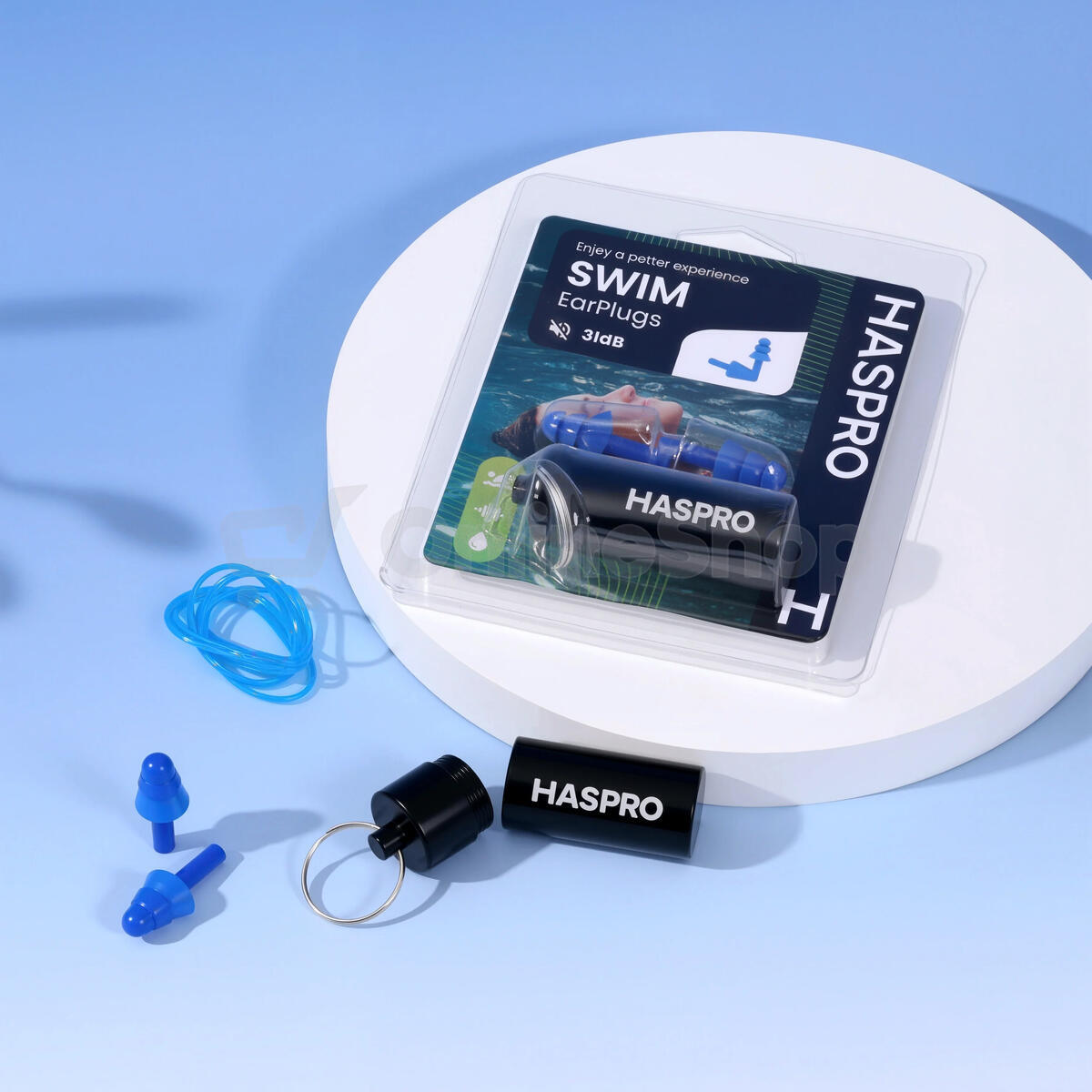 HASPRO Swim špunty do uší, silikonové, SNR:31dB, 1 pár / 2ks