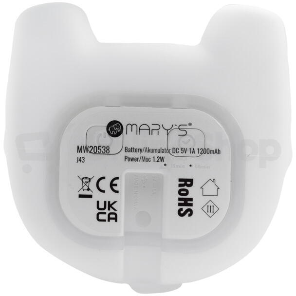 Mary's LED silikonová noční lampička RGB - kravička, modrá