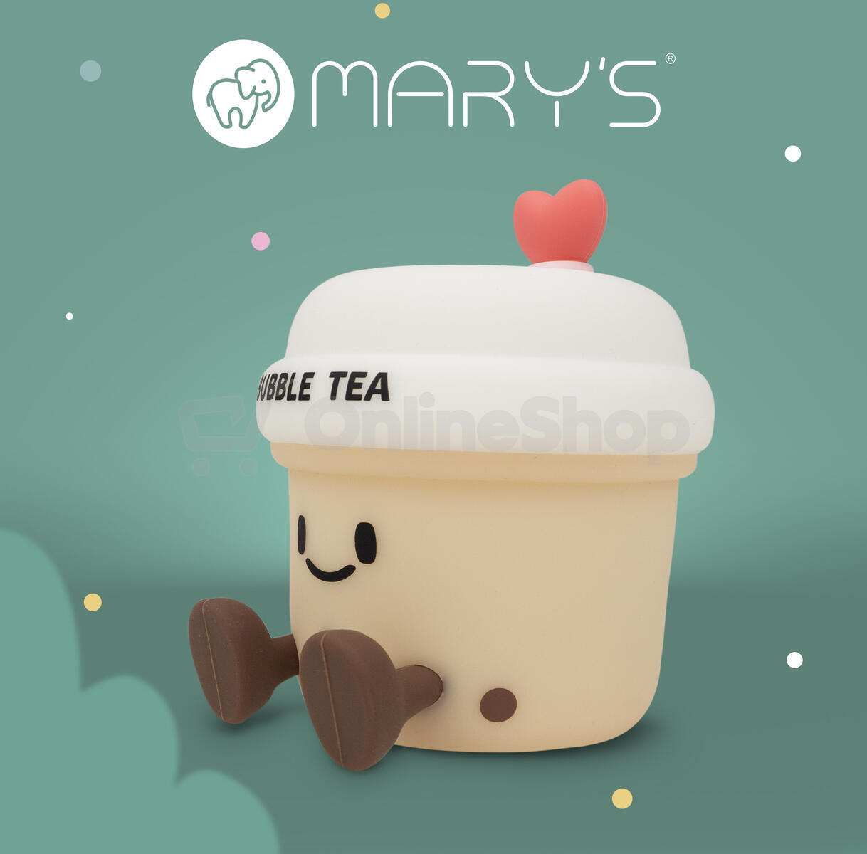 Mary's LED silikonová noční lampička - Bubble Tea