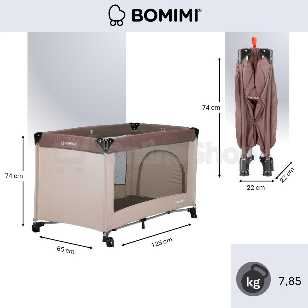 Bomimi MONDO cestovní postýlka, skládací, coffee