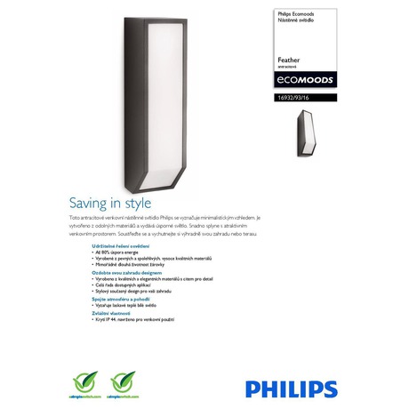 Venkovní svítidlo Philips Ecomoods 16932/93/16 - Philips Ecomoods 16932/93/16 (foto 5)