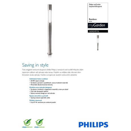 Venkovní svítidlo Philips Ecomoods 16342/47/16 - Philips Ecomoods 16342/47/16 (foto 5)