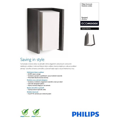 Venkovní svítidlo Philips Ecomoods 16351/93/16 - Philips Ecomoods 16351/93/16 (foto 5)