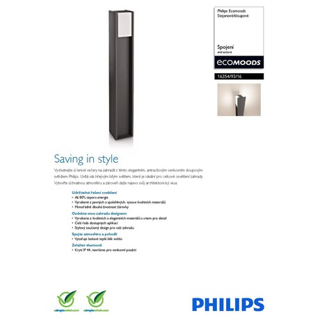 Venkovní svítidlo Philips Ecomoods 16354/93/16 - Philips Ecomoods 16354/93/16 (foto 6)