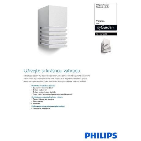 Venkovní svítidlo Philips Veranda 16412/47/16 - Philips Veranda 16412/47/16 (foto 2)