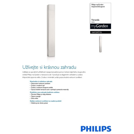 Venkovní svítidlo Philips Veranda 16413/47/16 - Philips Veranda 16413/47/16 (foto 1)