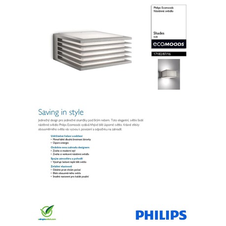 Venkovní svítidlo Philips Ecomoods 17182/87/16 - Philips Ecomoods 17182/87/16 (foto 7)