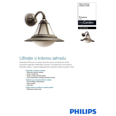 Venkovní svítidlo Philips Provence 15211/42/16 - Philips Provence 15211/42/16 (foto 3)
