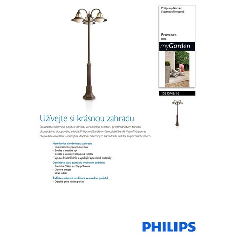 Venkovní svítidlo Philips Provence 15215/42/16 - Philips Provence 15215/42/16 (foto 3)