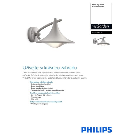 Venkovní svítidlo Philips MyGarden 17207/87/16 - Philips MyGarden 17207/87/16 (foto 3)