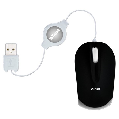 Myš Trust Nanou Micro / optická / 3 tlačítka / 800dpi - černá/šedá