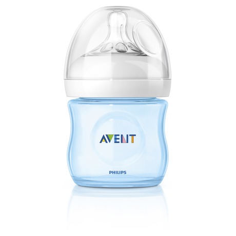 Kojenecká láhev AVENT 125ml Natural PP, modrá - AVENT 125ml Natural PP, modrá (foto 1)