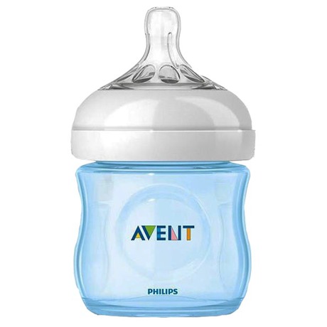 Kojenecká láhev AVENT 125ml Natural PP, modrá - AVENT 125ml Natural PP, modrá (foto 2)