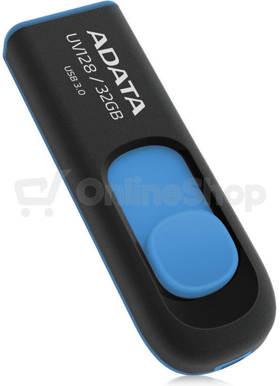 USB flash ADATA UV128 32GB USB 3.0, černý/modrý