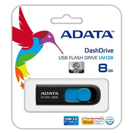 Flash USB A-Data UV128 8GB USB 3.0 - černý/modrý
