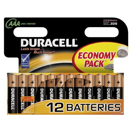 Baterie alkalická Duracell Basic AAA 2400 K12 - DURACELL Basic AAA 2400 K12 (foto 1)