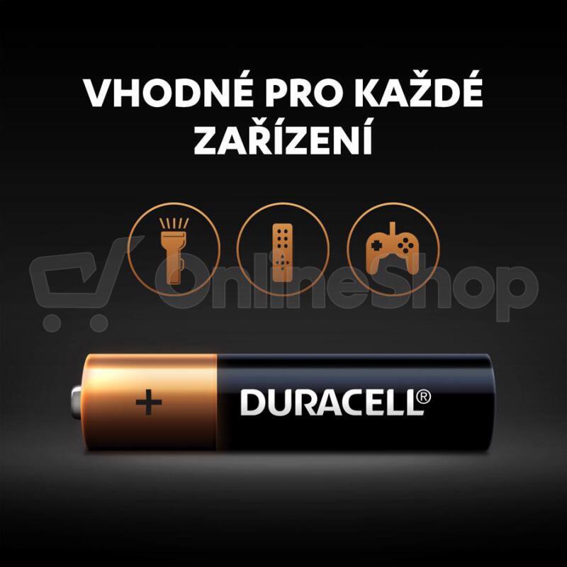 Baterie alkalická Duracell Basic AAA, LR03, 1.5V, blistr 4ks