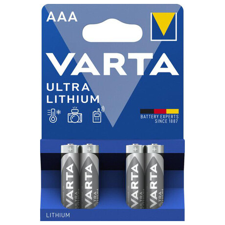 Baterie Varta 6103, AAA/R03 lithium blistr 4ks