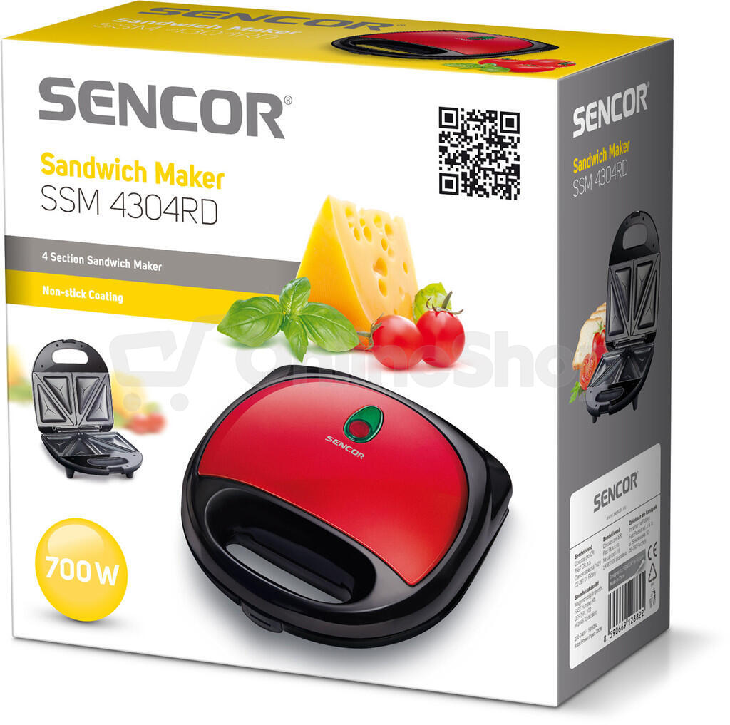 Sendvičovač Sencor SSM 4304RD