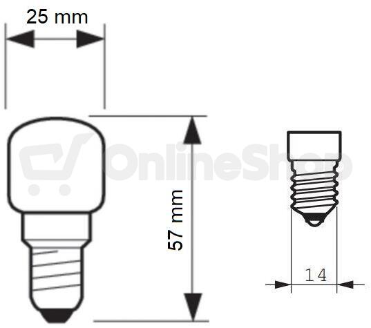Žárovka Philips App 25W E14 230-240V T25 CL