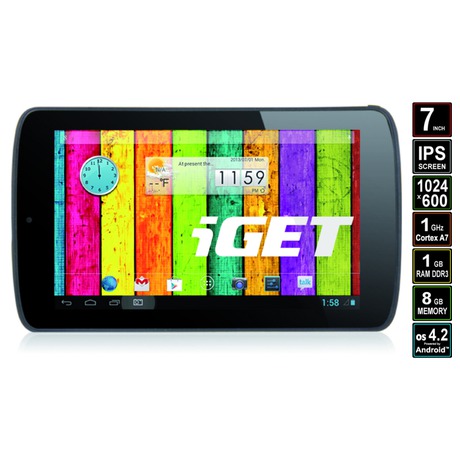 Dotykový tablet iGET IPS N7I 7", 8 GB, WF, Android 4.2 - černý - iGET IPS N7I 7", 8&nbsp;GB, WF, Android 4.2 -&nbsp;černý (foto 1)