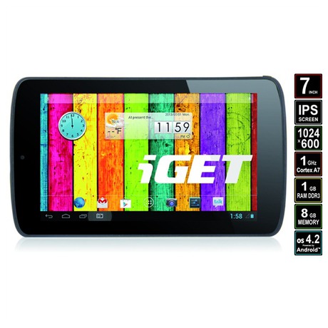 Dotykový tablet iGET IPS N7I 7", 8 GB, WF, Android 4.2 - černý - iGET IPS N7I 7", 8&nbsp;GB, WF, Android 4.2 -&nbsp;černý (foto 2)