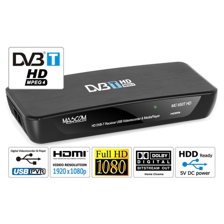 DVB-T přijímač Mascom MC650THD
