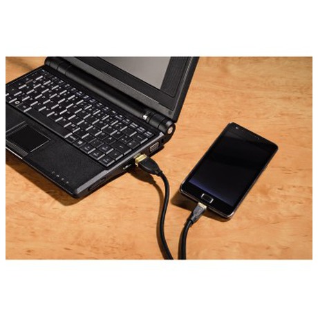 Hama micro USB 2.0 kabel, typ A - micro B, 0,75m, černý