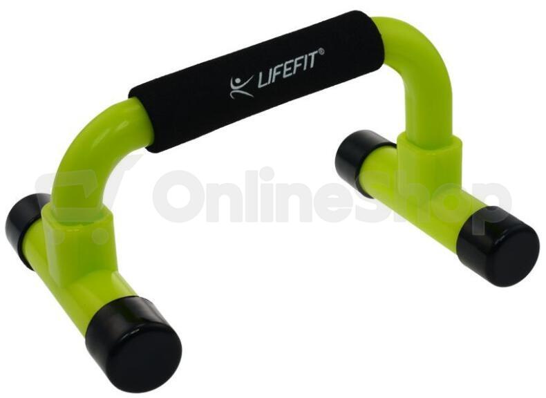 Opěrka na kliky Lifefit PUSH UP BAR, 1 pár - zelené