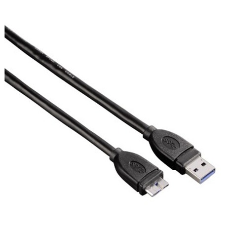 Kabel Hama USB 3.0 / USB Micro B, 0,75 m - černý