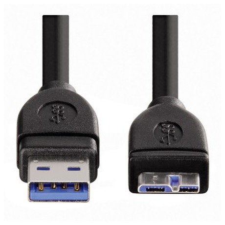Kabel Hama USB 3.0 / USB Micro B, 0,75 m - černý
