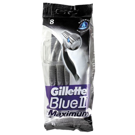 Holicí strojek Gillette Blue II Excel Maximum 8 ks - Gillette Blue II&nbsp;Excel Maximum 8&nbsp;ks (foto 1)