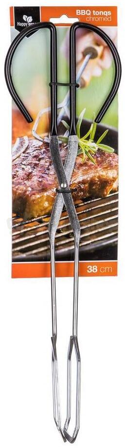 HAPPY GREEN Kleště grilovací chromované BBQ 38 cm (5012105)