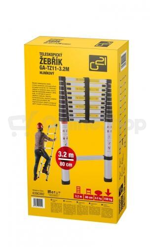 Teleskopický žebřík G21 GA-TZ11-3,2M hliníkový
