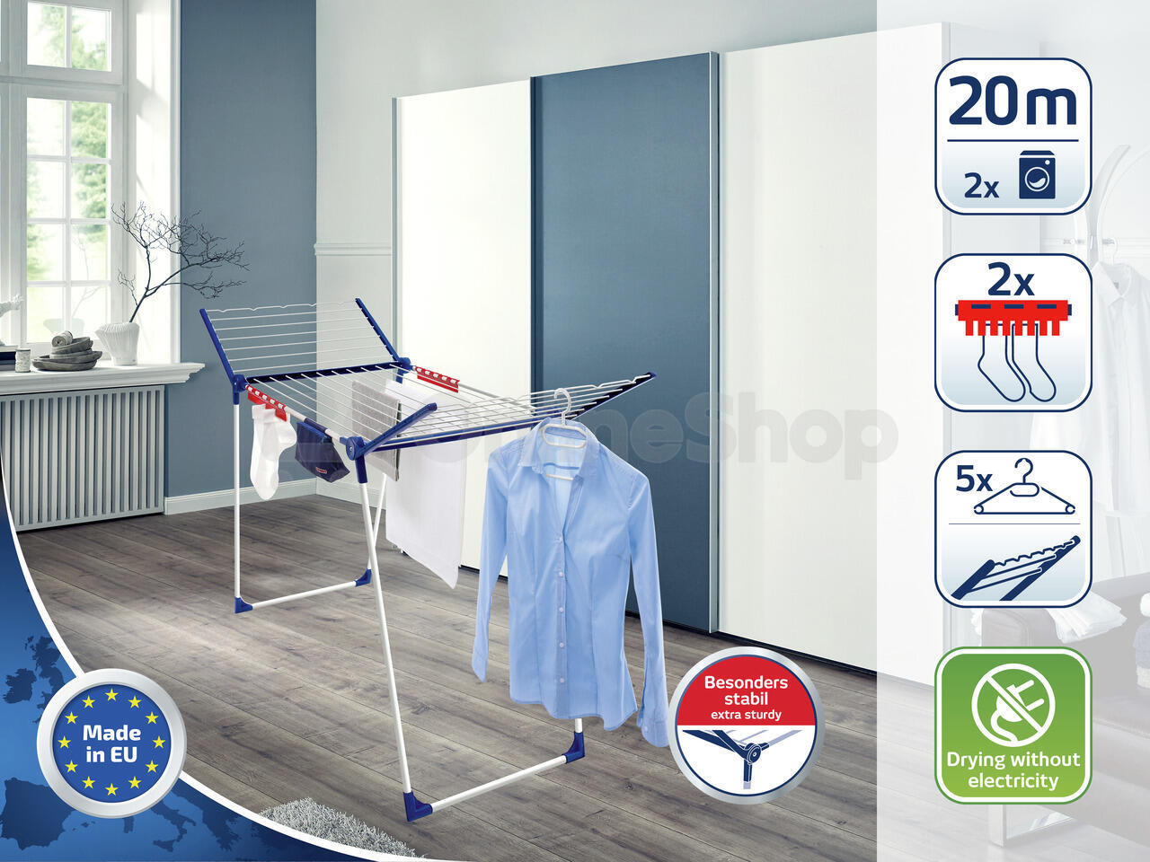 Sušák na prádlo Leifheit Pegasus 200 Solid Comfort