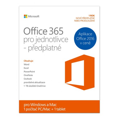 Software Microsoft Office 365 pro jednotlivce CZ