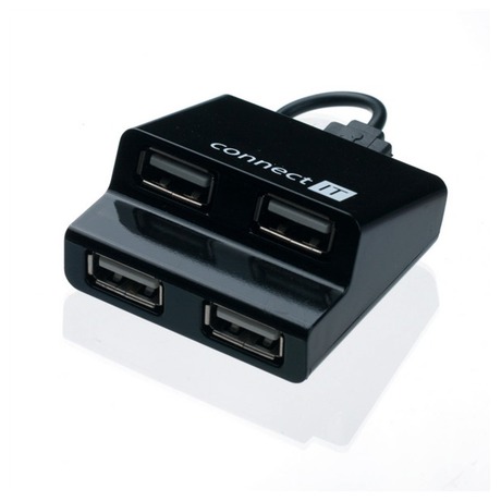 USB Hub Connect IT USB 2.0 / 4x USB 2.0 - černý