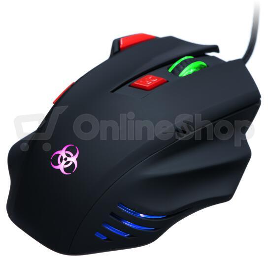 Myš Connect IT Biohazard / optická / 7 tlačítek / 3200dpi - černá