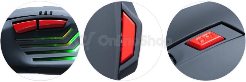 Myš Connect IT Biohazard / optická / 7 tlačítek / 3200dpi - černá