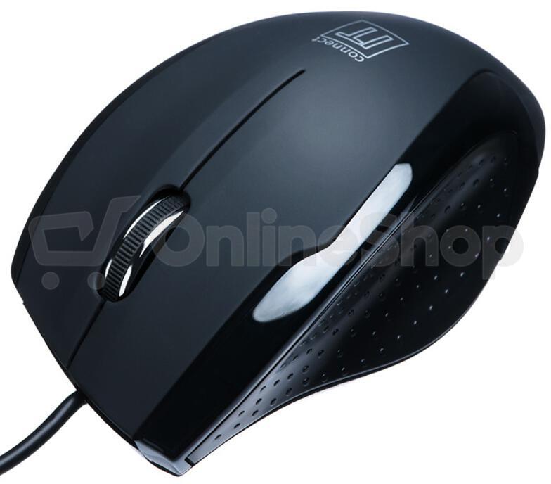 Myš Connect IT CI-77 + podložka / optická / 3 tlačítka / 1000dpi - černá
