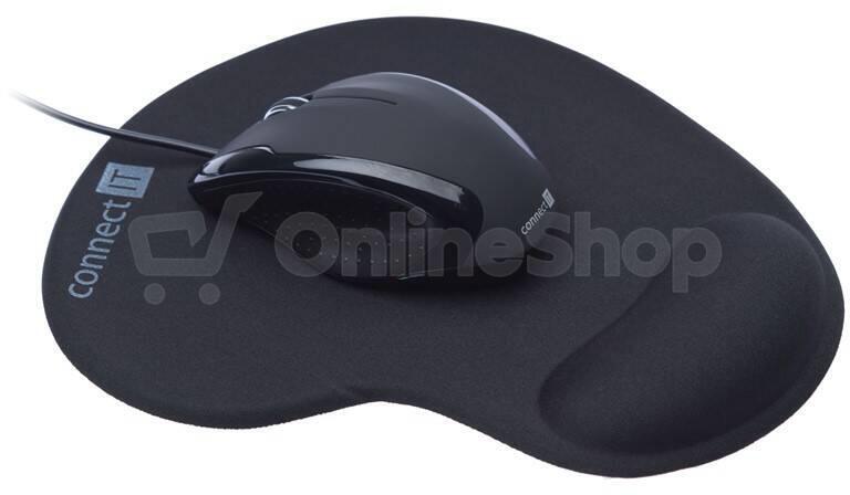 Myš Connect IT CI-77 + podložka / optická / 3 tlačítka / 1000dpi - černá