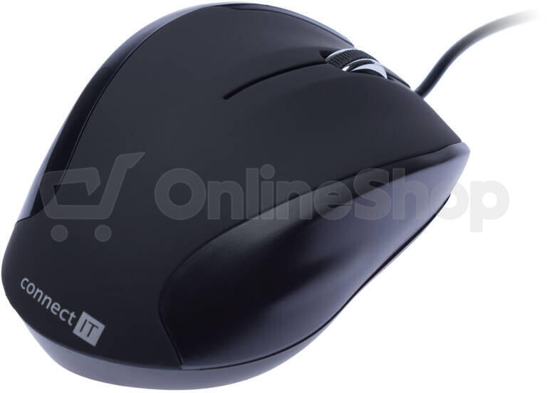 Myš Connect IT CI-77 + podložka / optická / 3 tlačítka / 1000dpi - černá