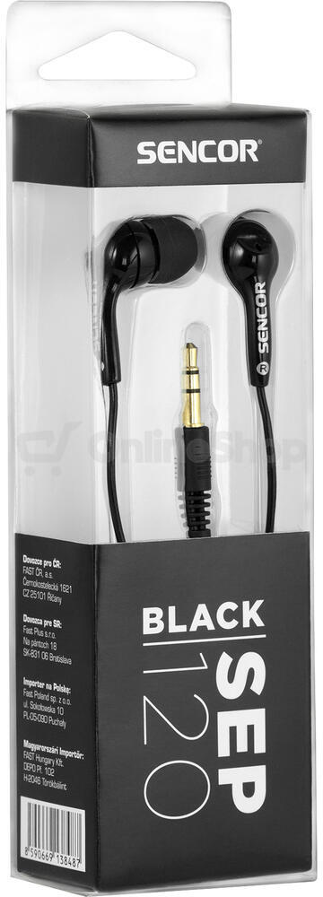 Sluchátka Sencor SEP 120 BLACK