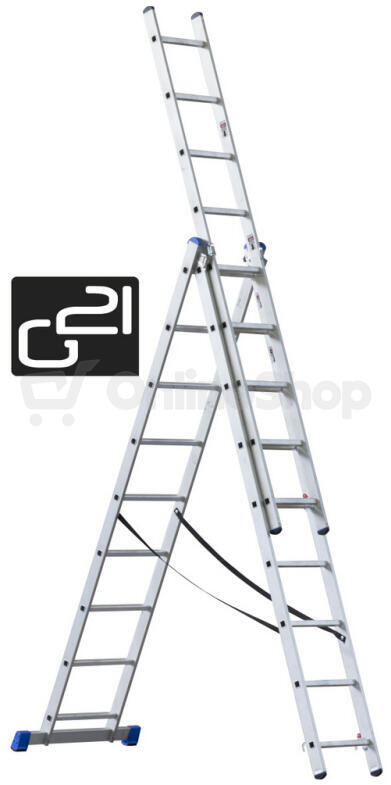 Žebřík G21 3-dílný, 510 cm