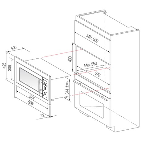 Psluenstv MW trouby Daewoo KIT 1B40