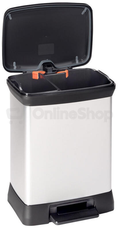 Odpadkový koš Curver Deco Bin Duo 10 + 18 l stříbrný